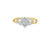 0.25TDW Sparkling Diamond Flower Pave Ring in 10K Yellow Gold