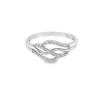 14K White Gold 0.15TDW Diamond Engagement Ring