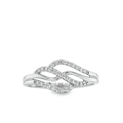 14K White Gold 0.15TDW Diamond Engagement Ring