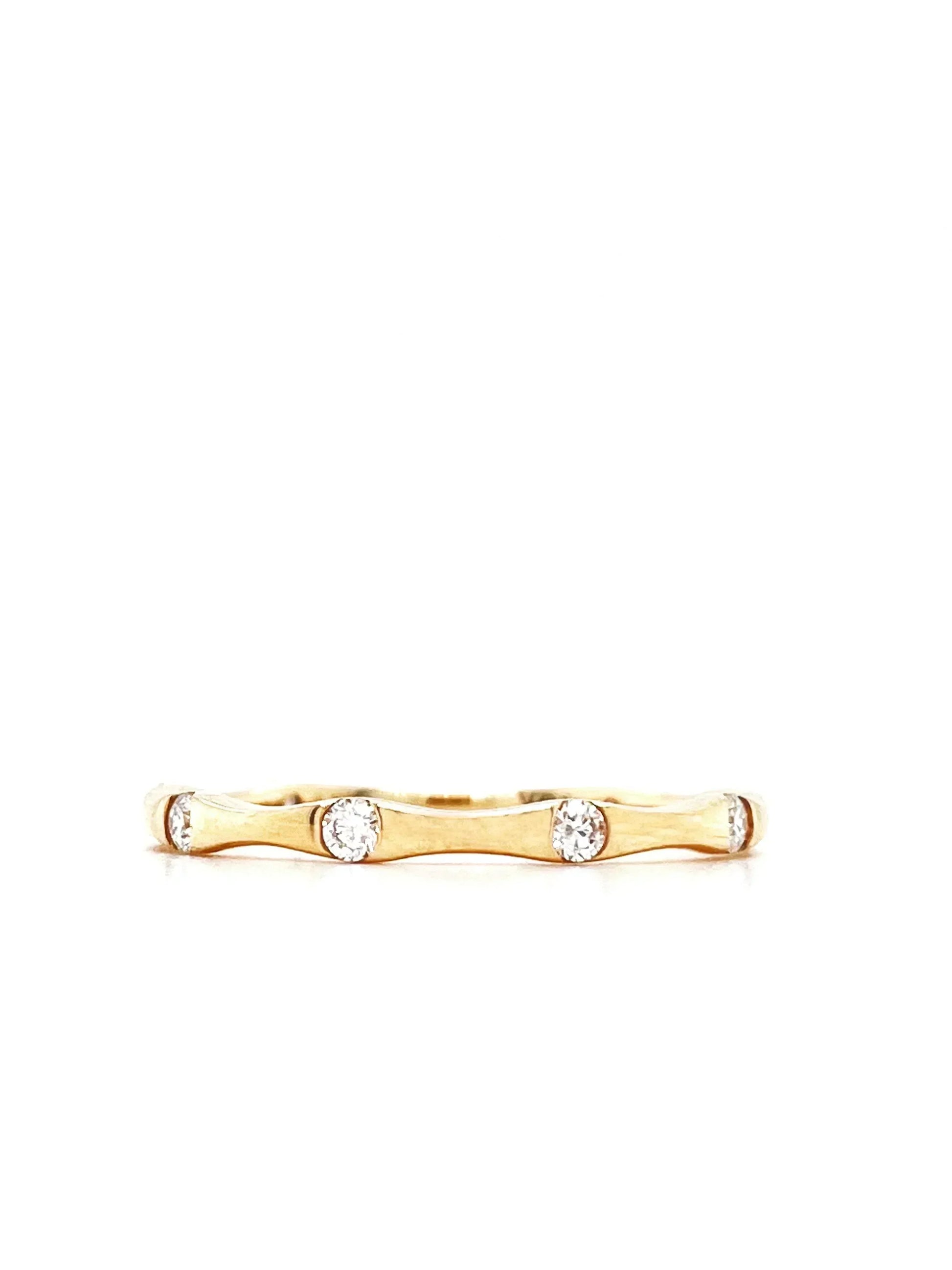 10K Yellow Gold 0.20TDW Women Diamond Anniversary Band