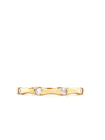 10K Yellow Gold 0.20TDW Women Diamond Anniversary Band