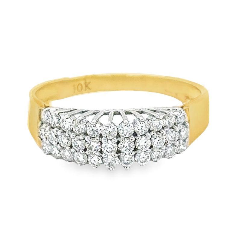 10K Yellow & White Gold 0.50TDW Diamond Classic Ring