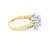 1.00 Ct TDW Diamond 10K Yellow And White Gold Illusion Large Ring