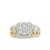 0.90 Ct TDW Diamond 14K Yellow And White Gold Special Anniversary Ring