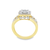 0.90 Ct TDW Diamond 14K Yellow And White Gold Special Halo Engagement Ring