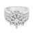 1.00 Ct TDW Diamond  10K White Gold Star Burst Special Ring