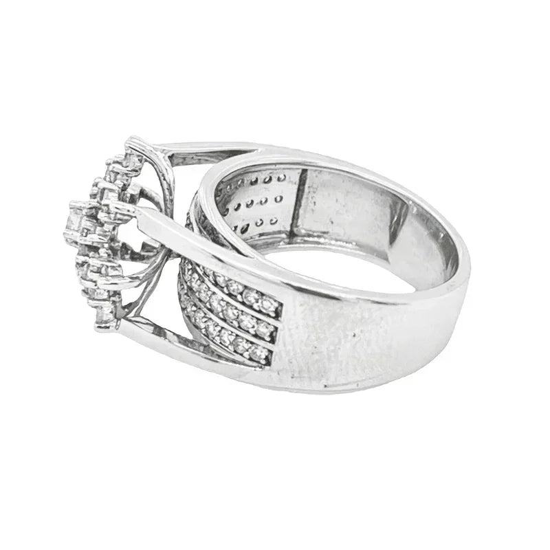 0.75 Ct TDW Diamond 10K White Gold Star Bright Special Ring