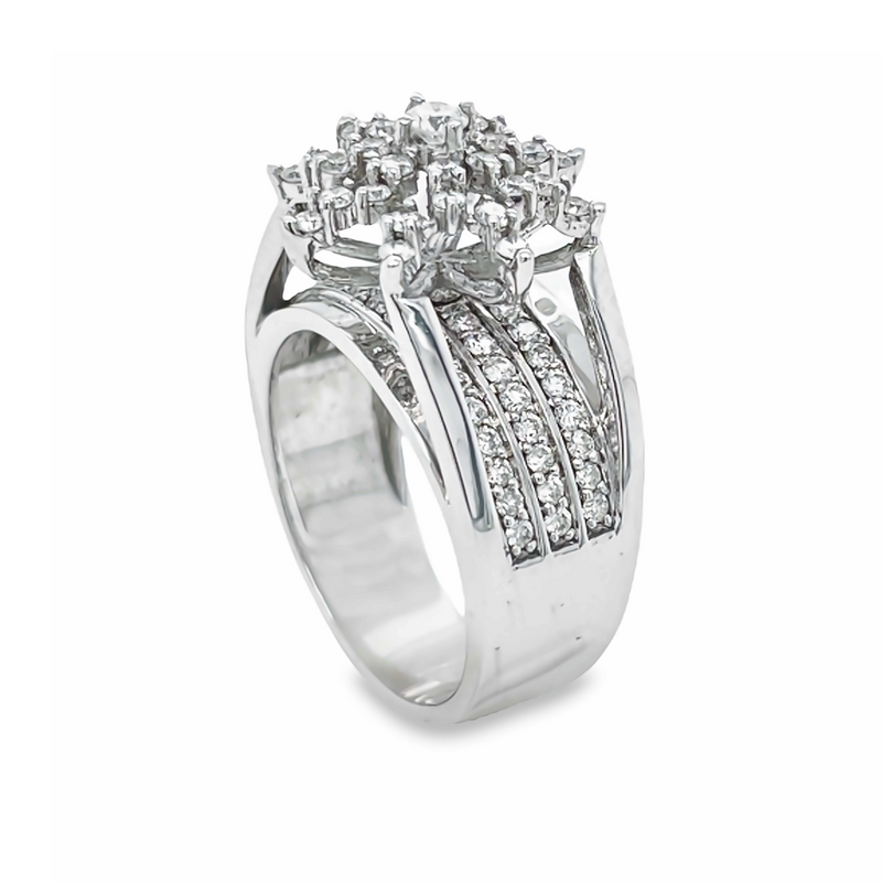 0.75 Ct TDW Diamond 10K White Gold Star Bright Special Ring