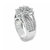 1.00 Ct TDW Diamond 10K White Gold Star Burst Special Ring