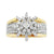 1.00 Ct TDW Diamond 10K Yellow Gold Star Burst Special Ring
