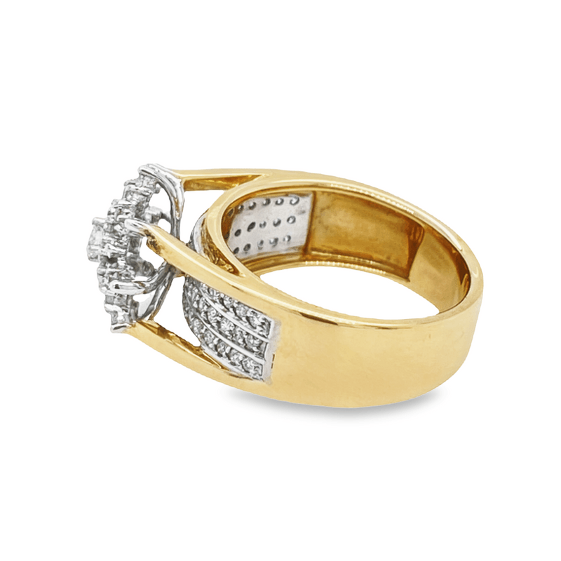 0.50 Ct TDW Diamond 10K Yellow Gold Star Bright Special Ring