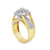 1.00 Ct TDW Diamond 10K Yellow Gold Star Burst Special Ring