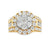 14K Yellow Gold 3.00TDW Diamond Extra Vaganza Illusion Centre Halo Ring