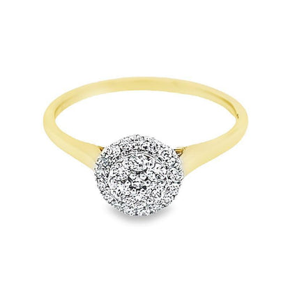 0.25 Carat Diamond Solitaire Promise Ring In 10K Yellow And White Gold