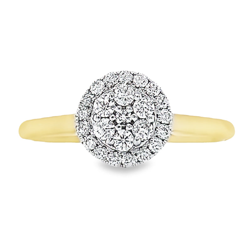 0.25 Carat Diamond Solitaire Promise Ring In 10K Yellow And White Gold