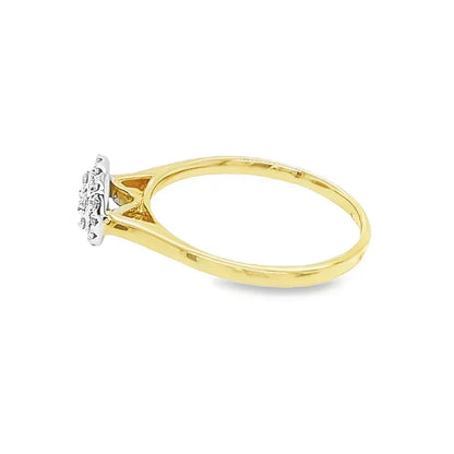 0.25 Carat Diamond Solitaire Promise Ring In 10K Yellow And White Gold