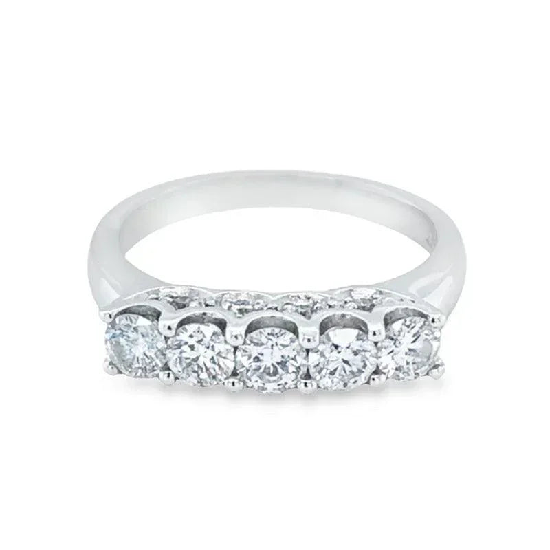 0.90 Ct TDW Diamond 14K White Gold Anniversary Band