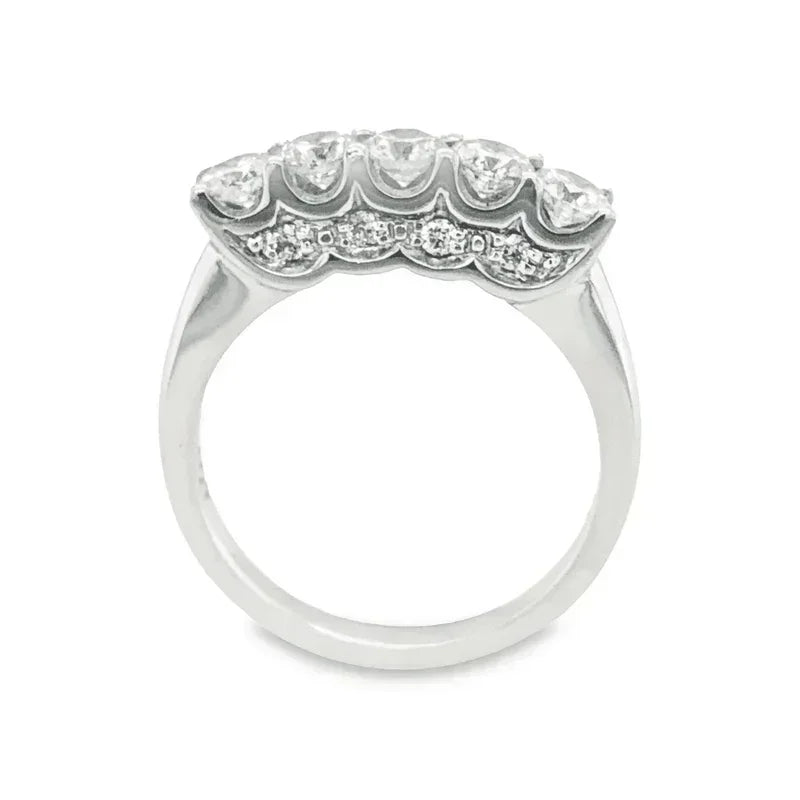 0.90 Ct TDW Diamond 14K White Gold Anniversary Band