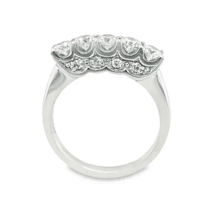 0.90 Ct TDW Diamond 14K White Gold Anniversary Band