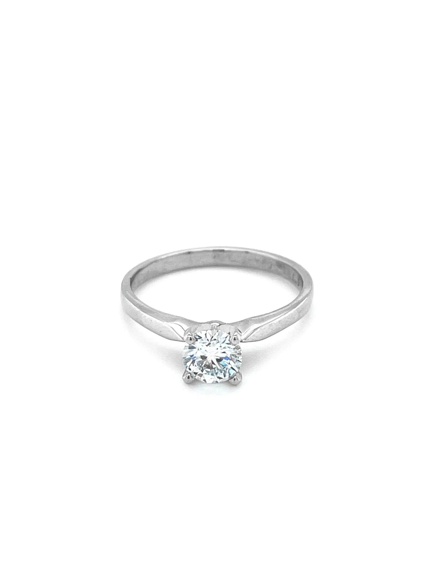 14K White Gold 0.56CT Lab Grown Diamond Solitaire Ring