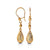 10K Yellow Gold Long Pear Drop Earrings