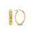 10K Yellow Gold Oval Laser Cut Hoop Earrings