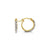 10K Yellow Gold Cz Hoop Earrings