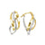 10K White And Yellow Gold Fancy Twist Hoop Earrings