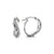 10K White Gold Cz Infinity Hoop Earrings