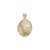 10K Yellow And White Gold Oval Art Deco Style Locket