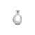 10K White Gold Oval Locket With Floral Filligry