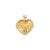 10K Yellow Gold Heart Shaped Etched Locket with Satin Finish