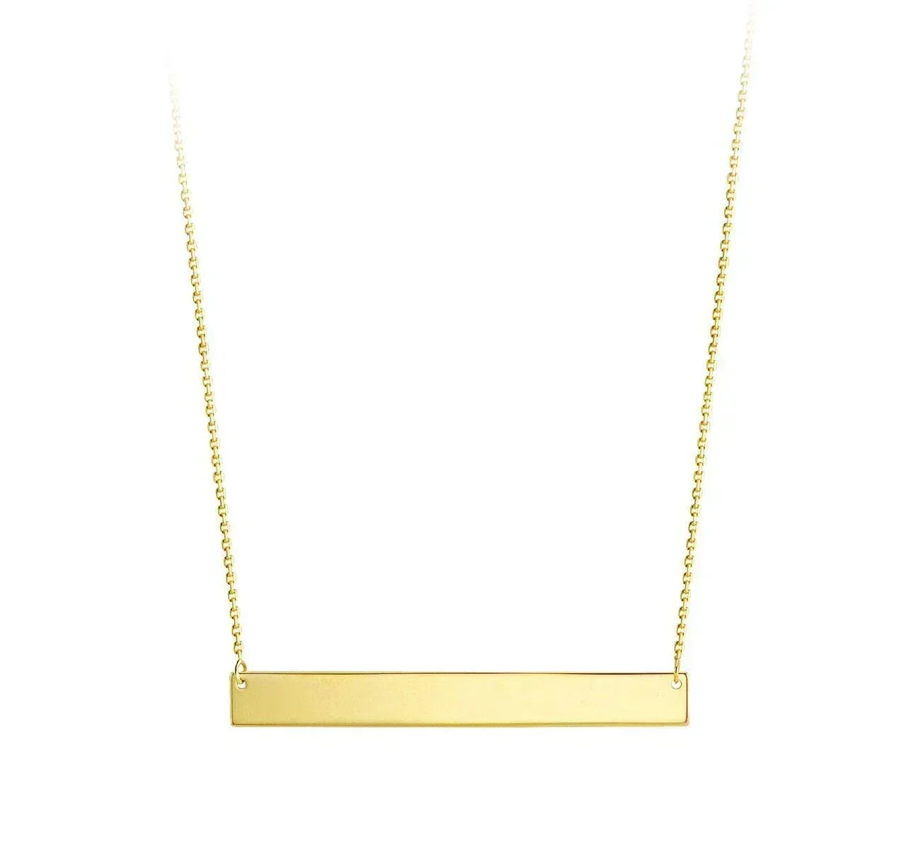 10K Yellow Gold Horizontal Bar Necklace
