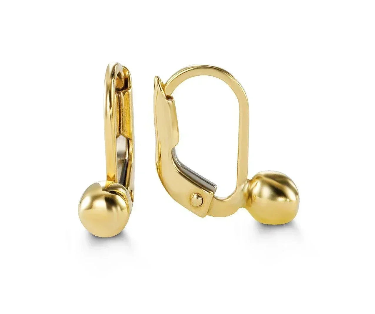 10k Yellow Gold Classic Ball Baby Earrings