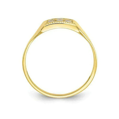 10k Yellow Gold High Polish CZ Baby Ring