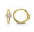 14K Yellow Gold Flower Shape CZ Baby Huggies