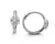 14K White Gold Flower Shape CZ Baby Huggies