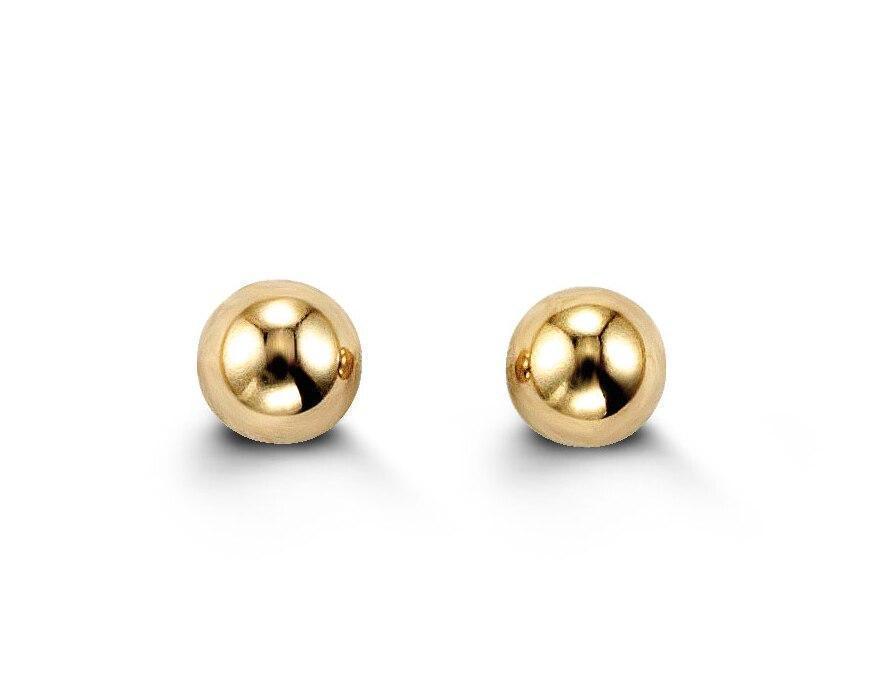 14K Yellow Gold Baby Balls Earrings