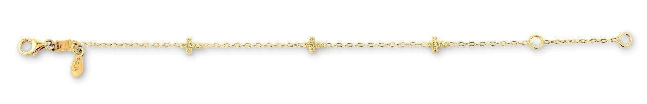 10k Yellow Gold Cross Baby Bracelet