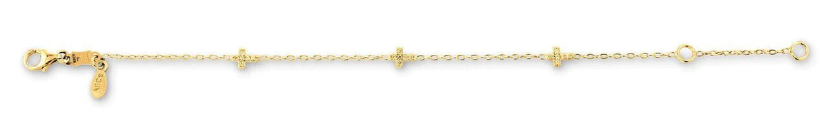 10k Yellow Gold Cross Baby Bracelet