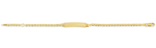 10K Yellow Gold Marine Chain ID Bracelet