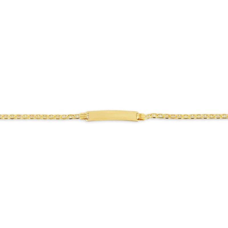 10K Yellow Gold Marine Chain ID Bracelet