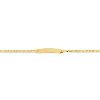 10K Yellow Gold Marine Chain ID Bracelet