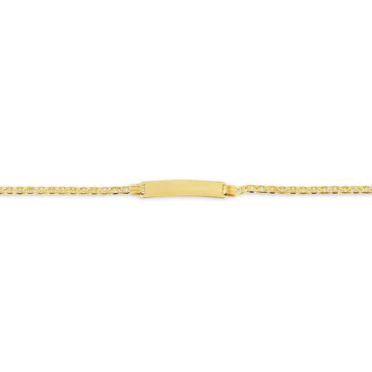 10K Yellow Gold Marine Chain ID Bracelet