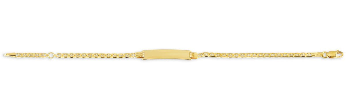 10K Yellow Gold Marine Chain ID Bracelet