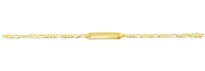10k Yellow Gold Figaro Baby Bracelet