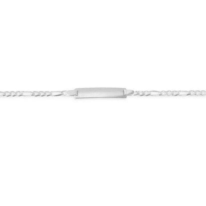 10k White Gold Figaro Baby Bracelet