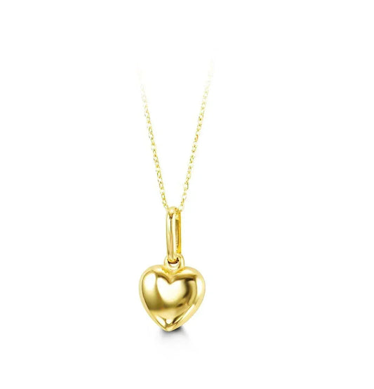 10k Yellow Gold Heart Shape Baby Pendant