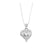 10k White Gold Heart Shape Pendant