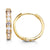 14k Yellow Gold Huggies with CZ